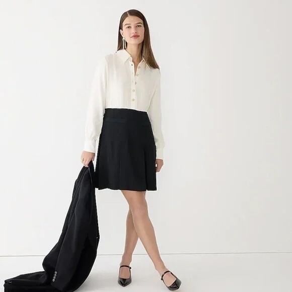 J.CREW Button Front Crepe Shirt Dress - Picture 2 of 9